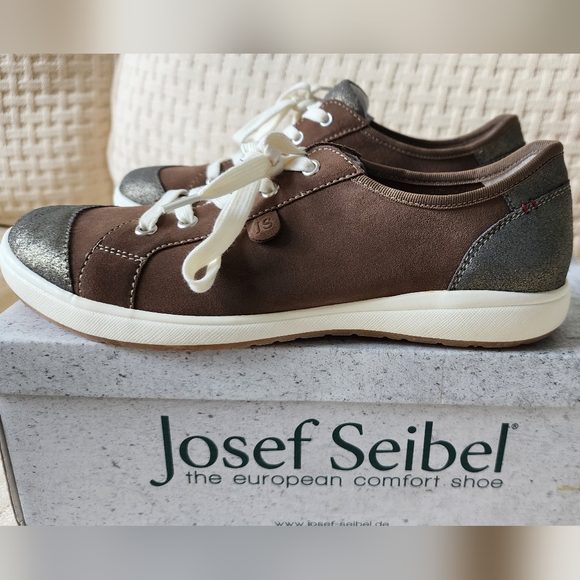 Josef Seibel Caren 08 Women's Soft Leather Laced Sneakers-Size 7.5 - Picture 3 of 4